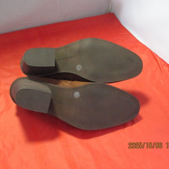 Lucky Brand Vennia Slip On Leather Shooties $129 - US Size 9 1/2 - Brown - 1373 - Picture 8 of 10